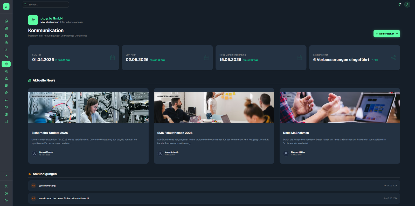 Interne Unternehmenskommunikation und News