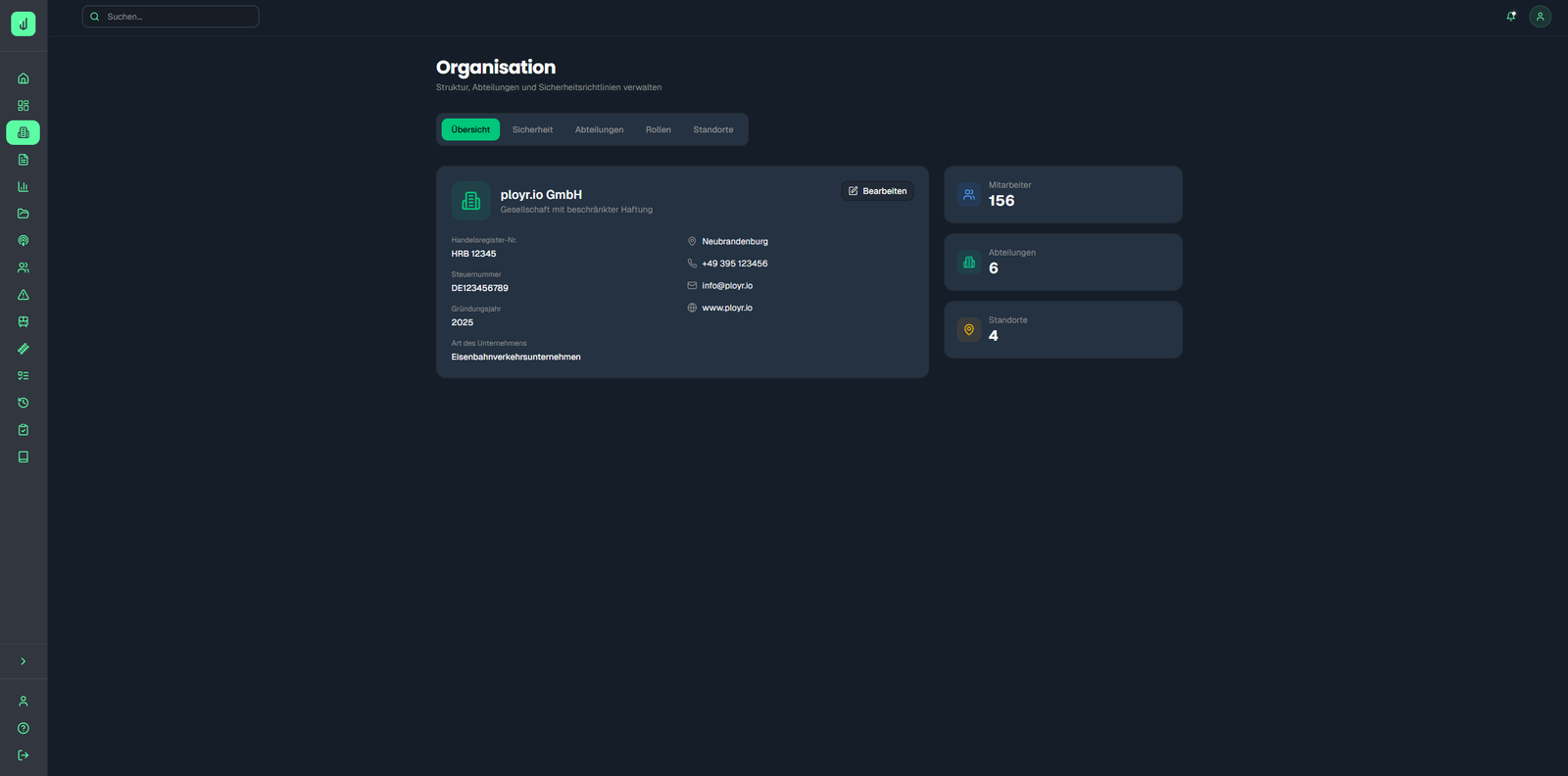 Visualisierung der Organisationsstruktur