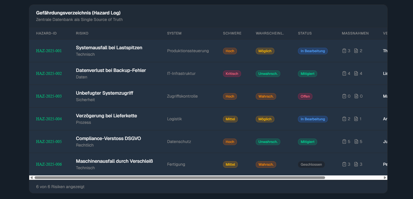Darstellung der Maßnahmen zum Risikomanagement